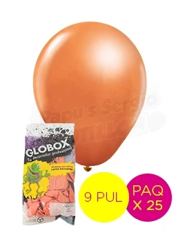 globos latex perlado 9 pul gold rose globox 50603 paq x 25 (pser-def)