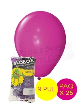 globos latex perlado 9 pul violeta globox 57121 paq x 25 (pser-def)