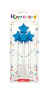 vela estrella fluo con palito 15 cm x 4u azul - y733-ve33 (low-def) 