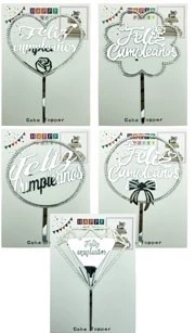 cake topper acrilico con strass feliz cumpleanos modelos surtidos plata x 10u - y340-31 (low-def)