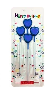 vela corazon metalizada con palito 15 cm x 4u azul - 0668-10 (low-def)