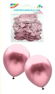 globo de latex chrome 10 pulg 1.8 gr x 12u (pack x 10 blister) rosa bebe - yw14-415 (low-def)