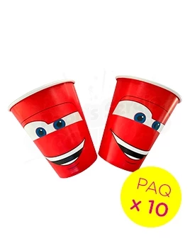 vasos polipapel cars cotillon otero paq x 10 (pser-def)