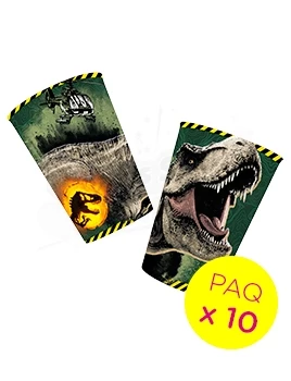 vasos polipapel jurassic world cotillon otero paq x 10 (pser-def)