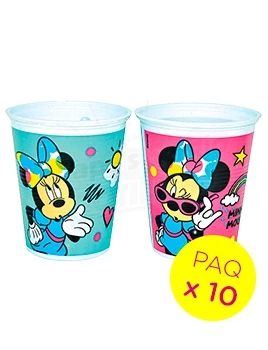 vasos polipapel minnie cotillon otero paq x 10 (pser-def)