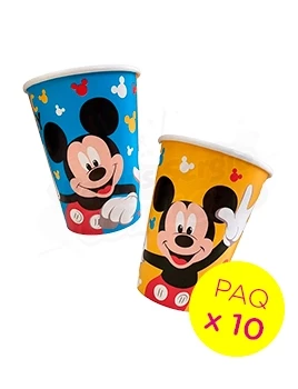 vasos polipapel mickey cotillon otero paq x 10 (pser-def)