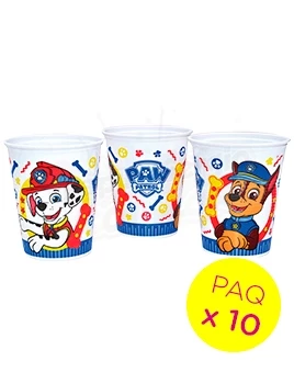 vasos polipapel paw patrol cotillon otero paq x 10 (pser-def)