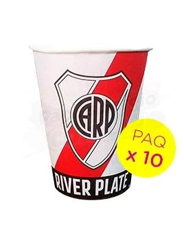 vasos polipapel river cotillon otero river163 paq x 10 (pser-def)