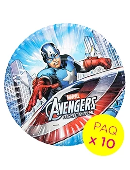 plato carton avengers cotillon otero 43501 paq x 10 (pser-def)