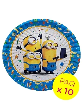 plato carton mi villano favorito cotillon otero 17501 paq x 10 (pser-def)