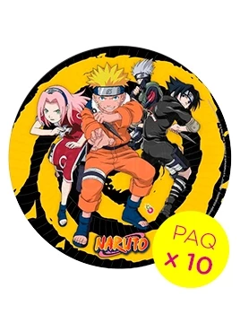 plato carton naruto cotillon otero paq x 10 (pser-def)