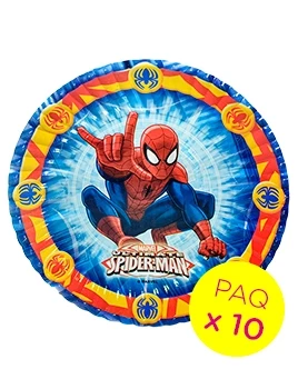 plato carton spiderman cotillon otero paq x 10 (pser-def)