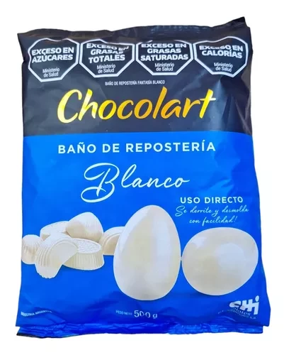 chocolate bano moldeo blanco chocolart -233/ca 500g paba- x 500 grs caja x 8 (pser-def)