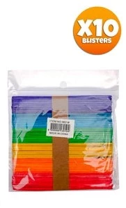 palitos de helado multicolor x 10 blisters (de 50u c/u) - mo1a (low-def)