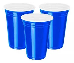 vaso plastico descartable americano 500 cc bicolor azul bella cup paq x 60 (pser-def)