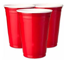 vaso plastico descartable americano 500 cc bicolor rojo bella cup paq x 60 (pser-def)