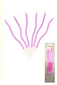 vela 15 cm x 5mm pastel con ondas x 6u fucsia - y733-ve31 (low-def)