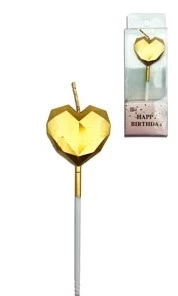 vela corazon facetada 10 cm dorado (gold) - 0665-10/y733-ve28 (low-def)