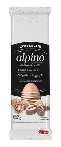 bano moldeo tableta chocolate con leche alpino x 500 grs