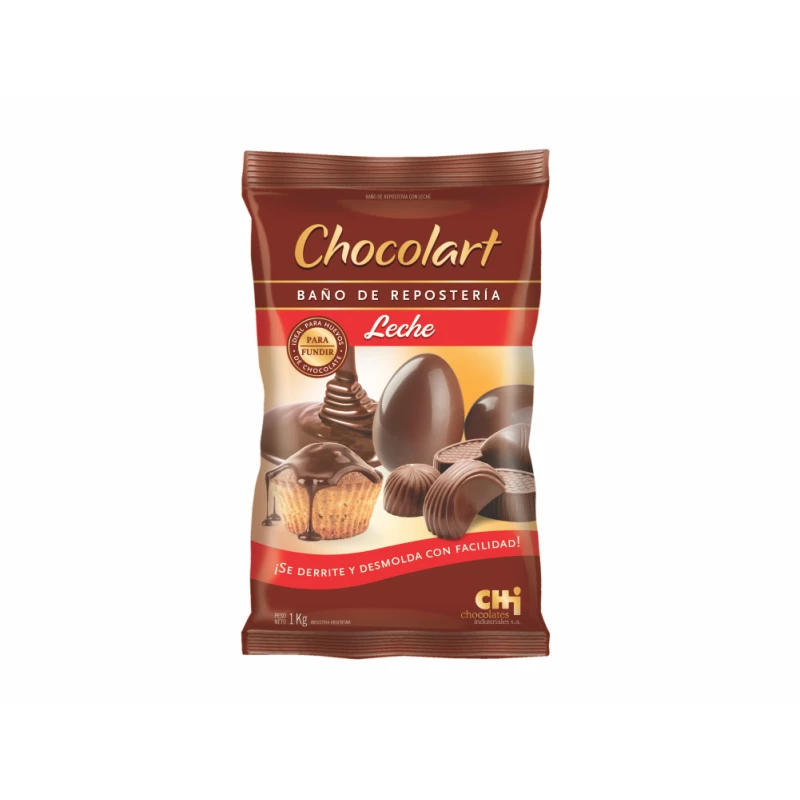 chocolate bano moldeo leche chocolart x 1 kg.