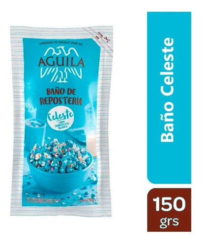 chocolate bano reposteria sachet celeste aguila