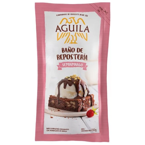 chocolate bano reposteria sachet semi amargo aguila