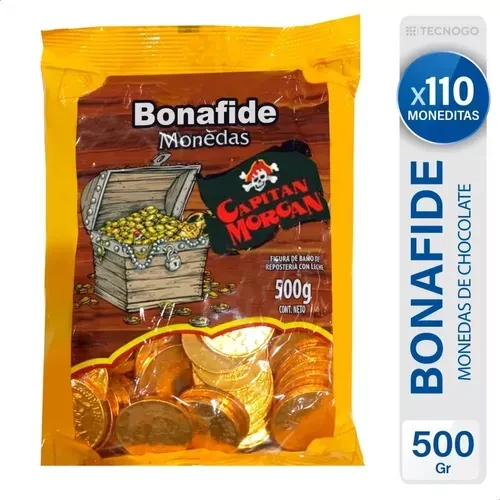 monedas capitan morgan bonafide x500g. (110 u aprox) (5) (gmax)