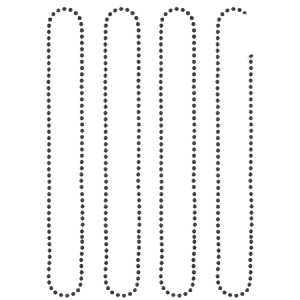 collar de cuentas negro 80cm (set x 4 unidades) (rr)