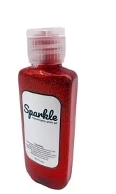 gel con glitter x 65 grs rojo