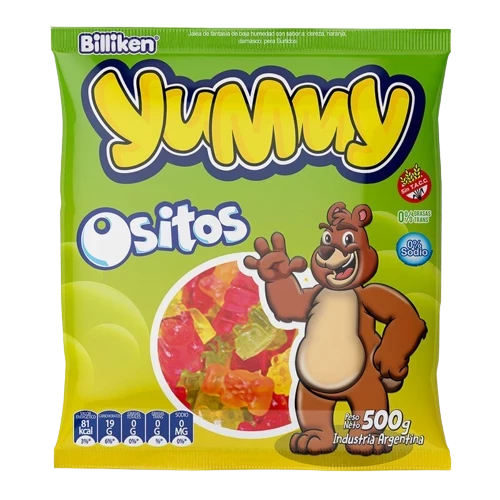 gomita billiken/yummy x500grs (ldv-b-gom) ositos (pk-def) 