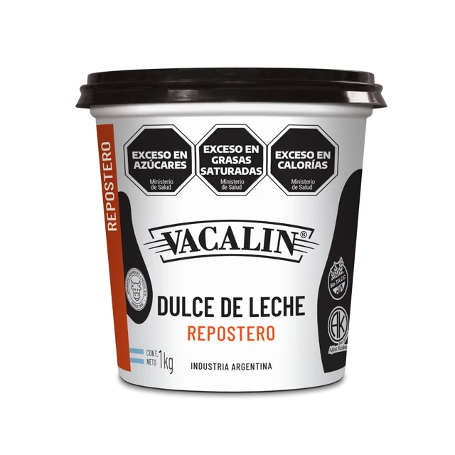 dulce de leche repostero especial pote x 1kg - vacalin (plat-def)