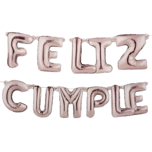 banner de papel simil globo plateado *feliz cumple* (rr) (pk-def)