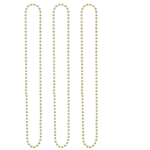 collar de cuentas dorado 80cm (set x 4 unidades) (rr) (pk-def)