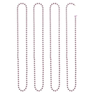 collar de cuentas rosa 80cm (set x 4 unidades) (rr) (pk-def)