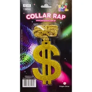 collar dinero *$* 24k rapero (rr) (pk-def)