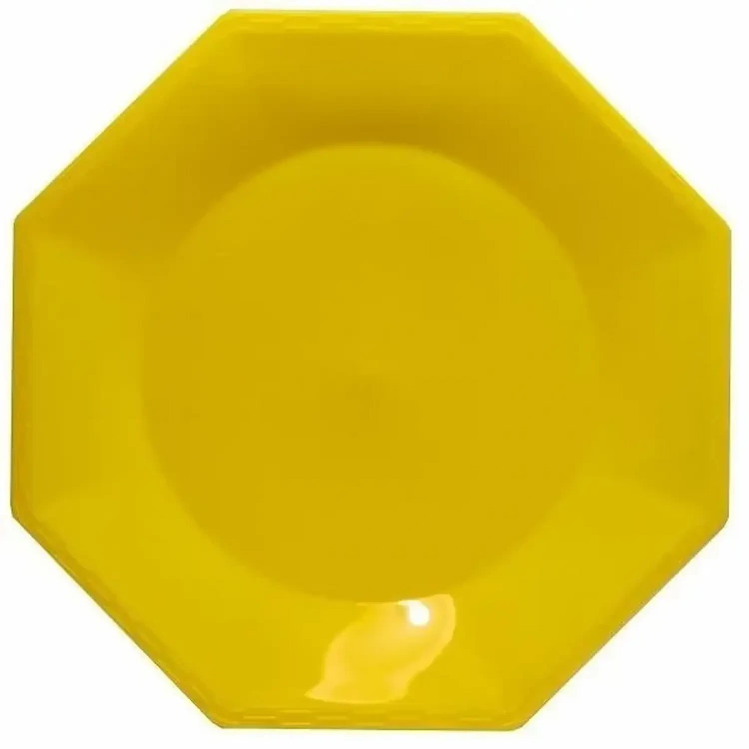 plato octogonal 18cm x10u (sfdp) amarillo (pk-def)