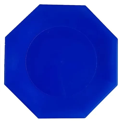 plato octogonal 18cm x10u (sfdp) azul (pk-def)