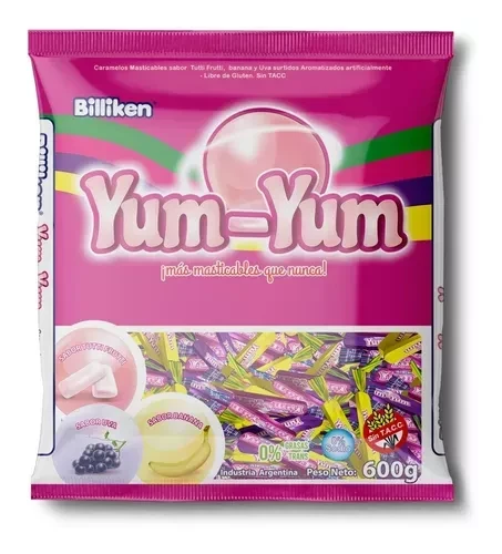 caramelo masticable yum yum surtido x300grs (ldv-b) 