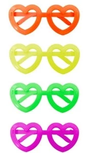 anteojo plastico colores surtidos fluo corazon x 6u - cf (low-def)