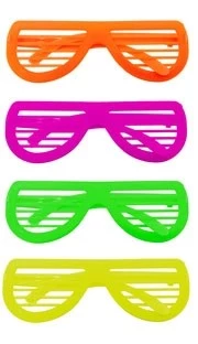 anteojo plastico colores surtidos fluo rayado x 6u - cf (low-def)