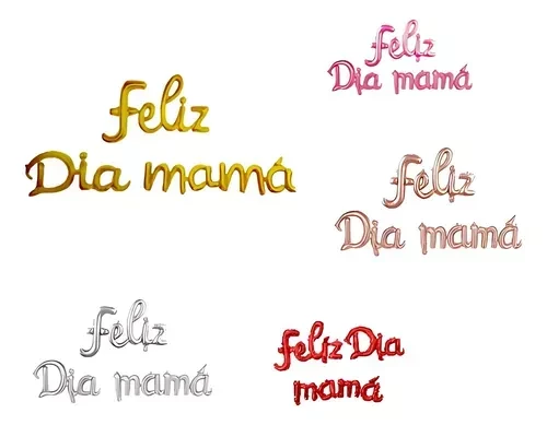 globo mylar cursiva feliz dia mama (qt-cho)