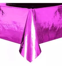 mantel metalizado gigante 137x274 cm fucsia