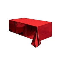 mantel metalizado gigante 137x274 cm rojo