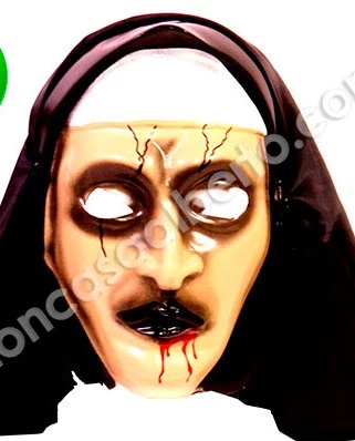 careta con tela plastica monja zombie el conjuro x3 3352t (calb-def)