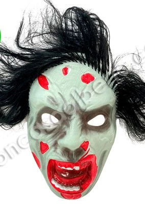 careta plastica zombie real con pelo x6 3351p (calb-def)