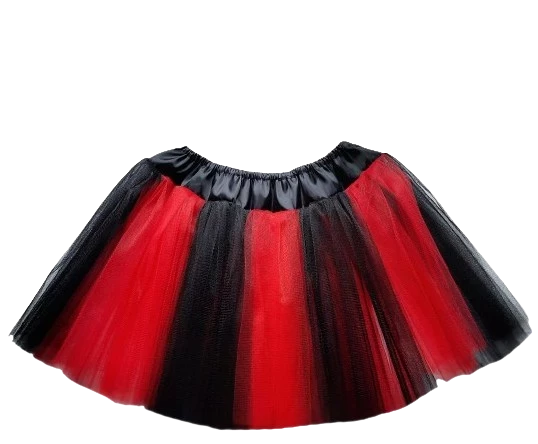 tutu adulto eco (40cm largo) rojo y negro (cottex-def)