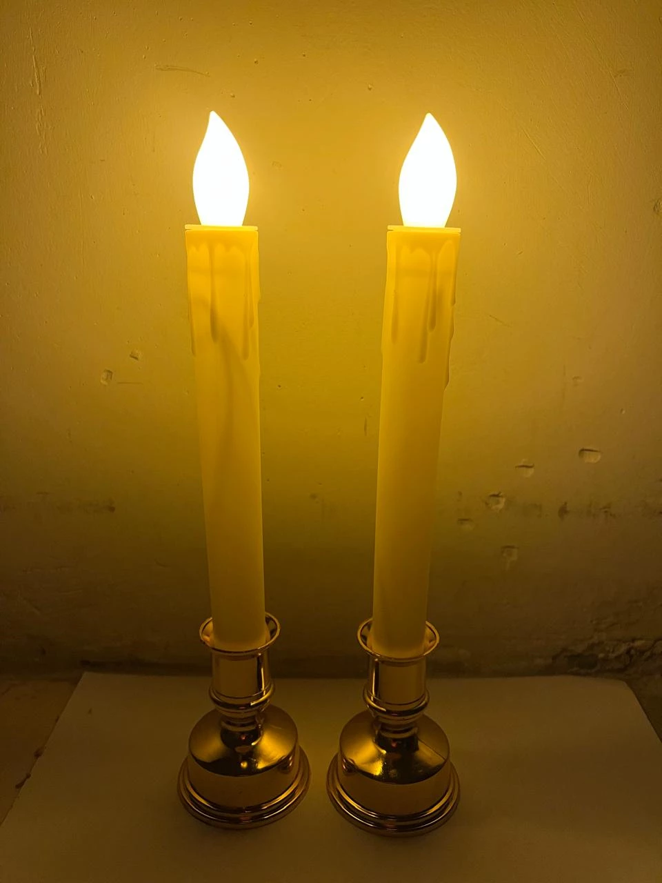 set de 2 velas con luz (27 cm) (dimp)