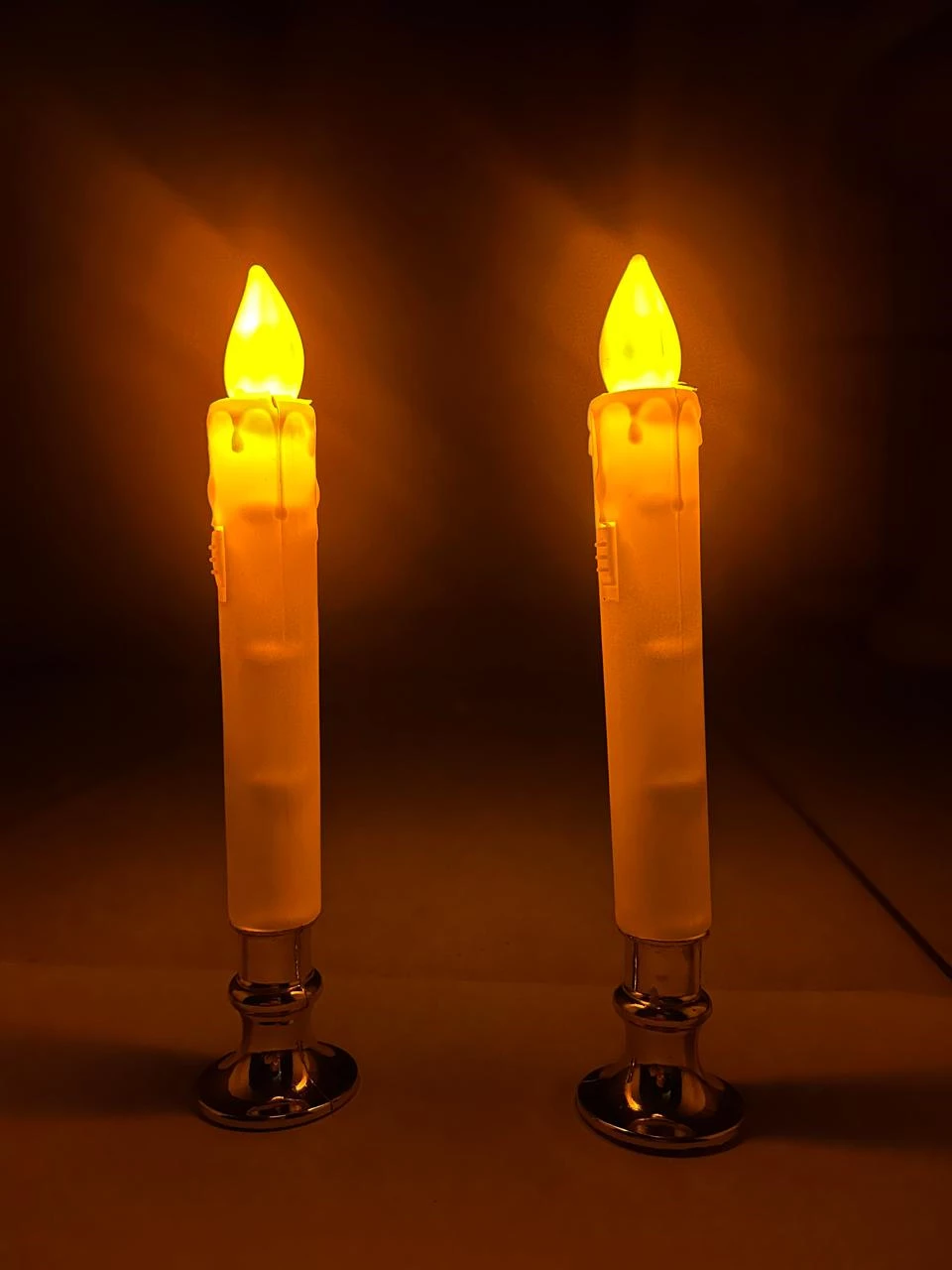 set de 2 velas con luz (11cm) (dimp)