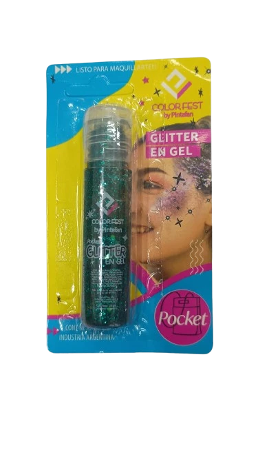 glitter en gel pocket 20grs en blister (pntf) verde esmeralda