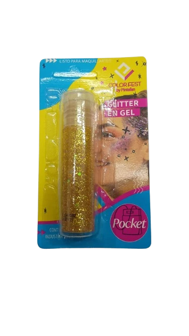 glitter en gel pocket 20grs en blister (pntf) oro